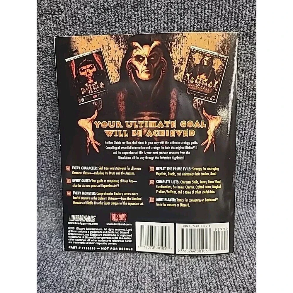 Vintage Diablo II (2) The Only Official Strategy Guide By Bart Farkas / Brady